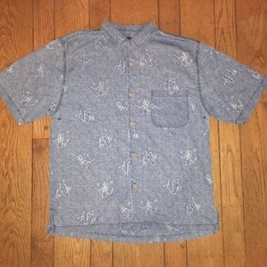 Mens Nat Nast 100% Silk Hawaiian Style Shirt